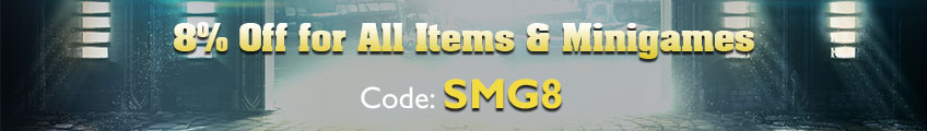 8% Off for Items & Minigames 8% Off for Items & Minigames